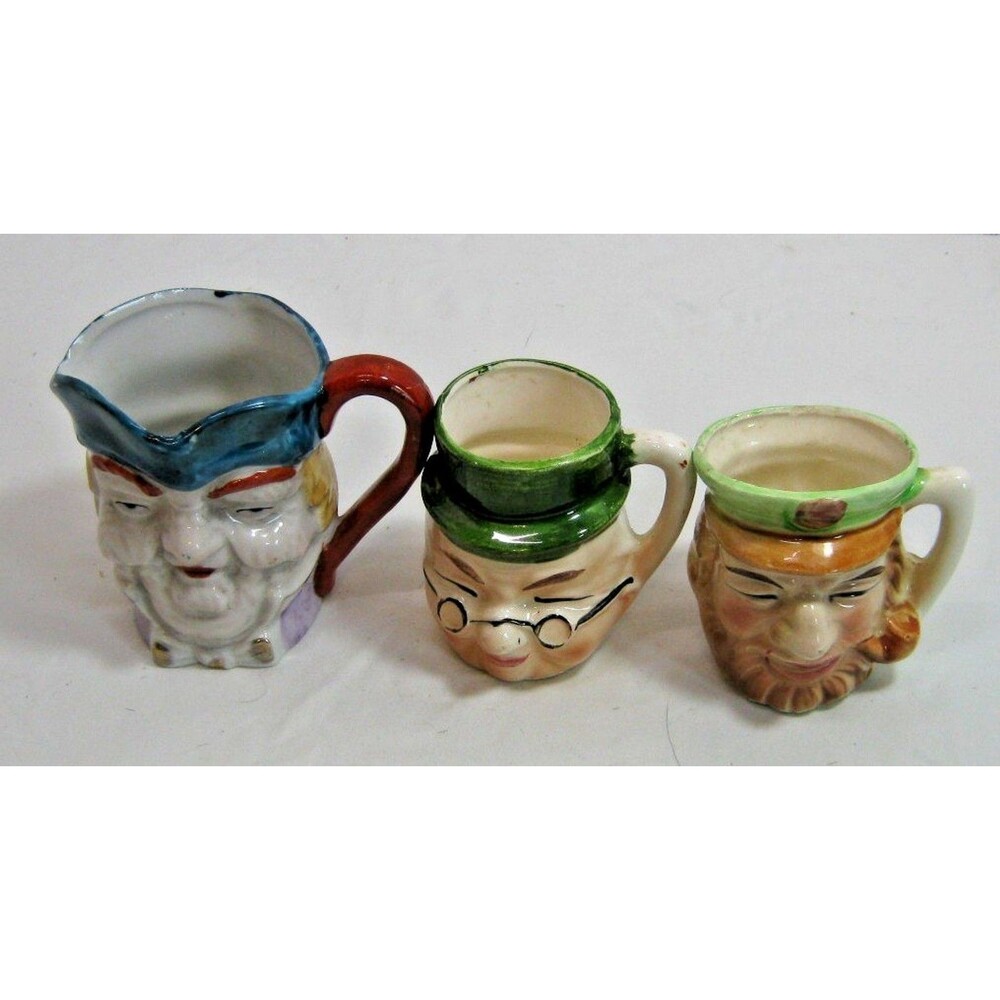 3 Vintage Toby Mugs3 Made in Japan